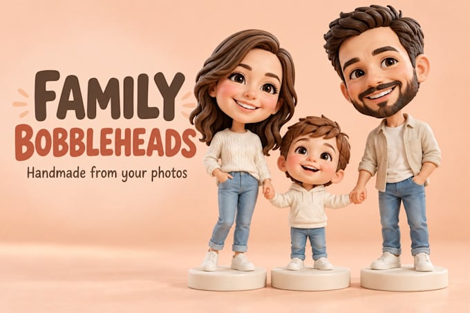 handmake family bobblehead keepsakes from your photos