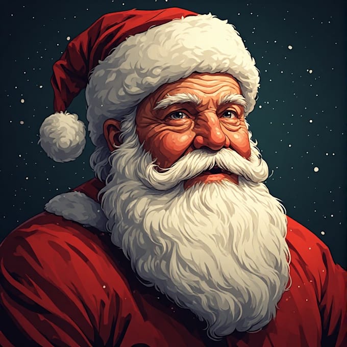 create a cute and creative santa claus character
