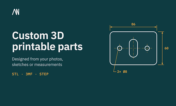design a custom 3d printable model or replacement part