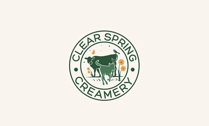 design cheerful and smart dairy farm logo