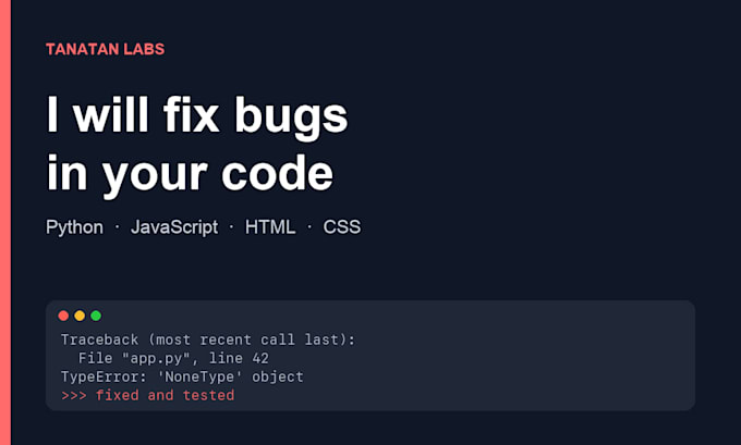 fix bugs in your python script, flask or django app