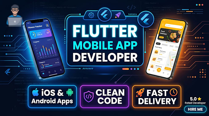 develop custom flutter app for ios and android
