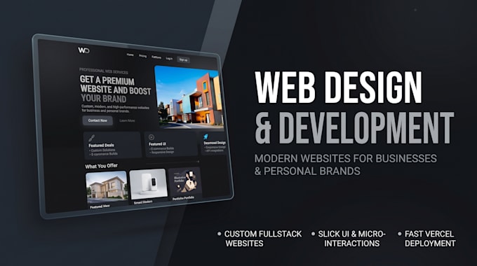 create stylish landing pages and custom websites