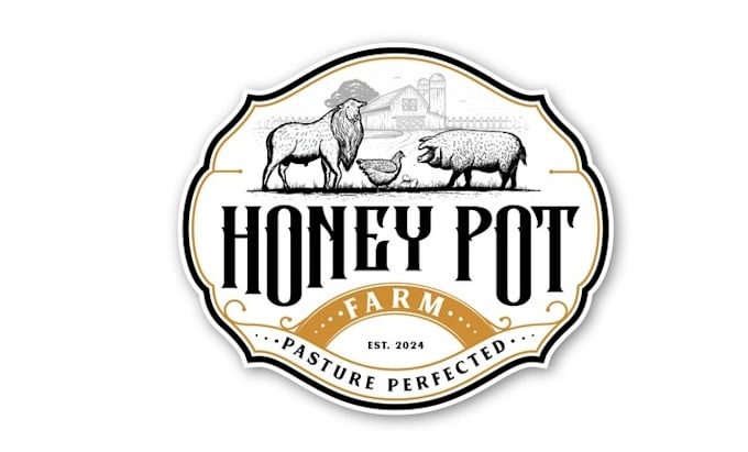 design pastured perfected organic farm logo