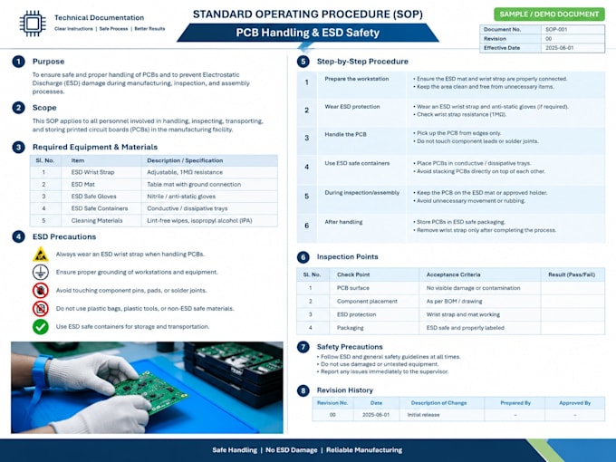 pcb handling and esd work instructions tutor you in digital electronics online