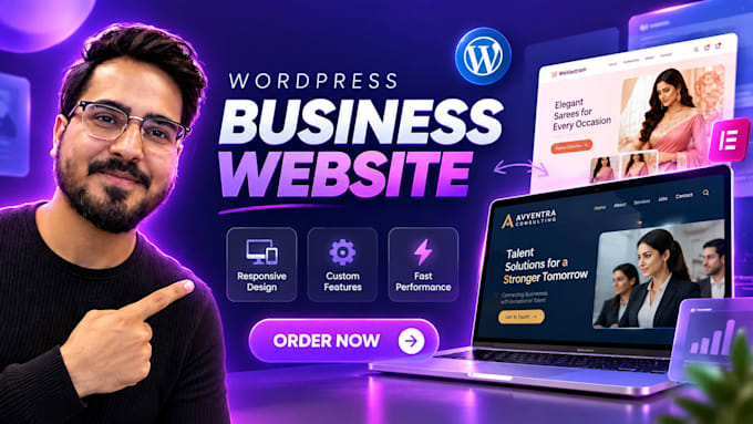 build a wordpress business website with custom features
