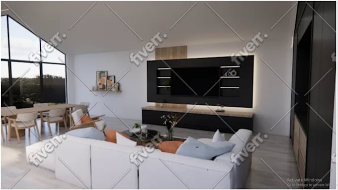 do any architectural interior design with realistic 3d rendering