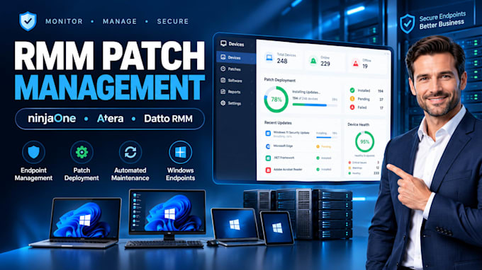 manage ninjaone atera datto rmm endpoint patching updates policies and devices