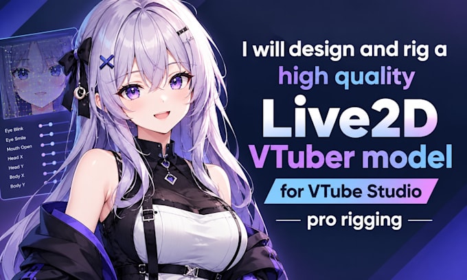 design and rig a high quality live 2d vtuber model for vtuber studios pro riggin