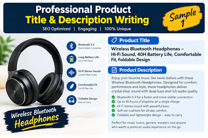seo product descriptions and amazon product listings