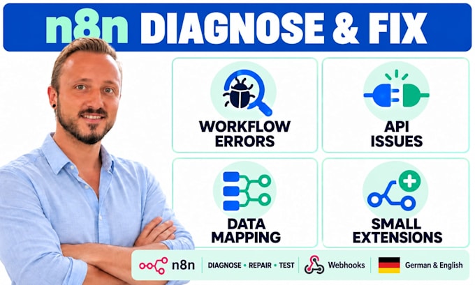 diagnose, fix or extend your n8n workflow automation