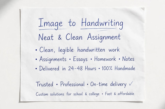 convert image to handwritten assignment and notes