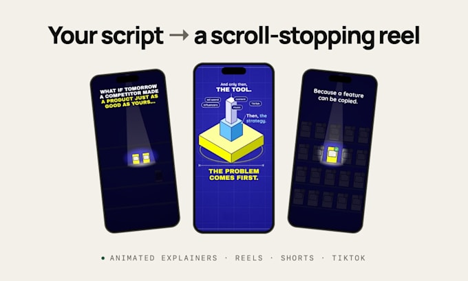 create an animated video for instagram reels and tiktok