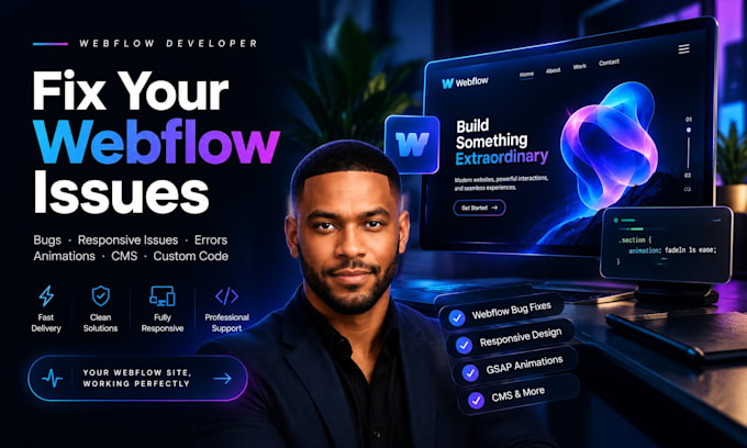 webflow bugs, responsive issues and website errors