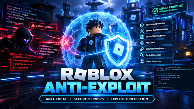 develop roblox game scripting, map building, gfx and anti exploit security
