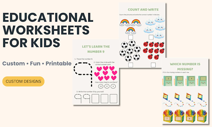 create educational worksheets for kids