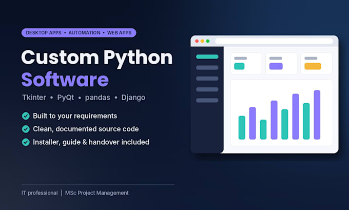 build a custom python desktop app, gui and automation tools for your business