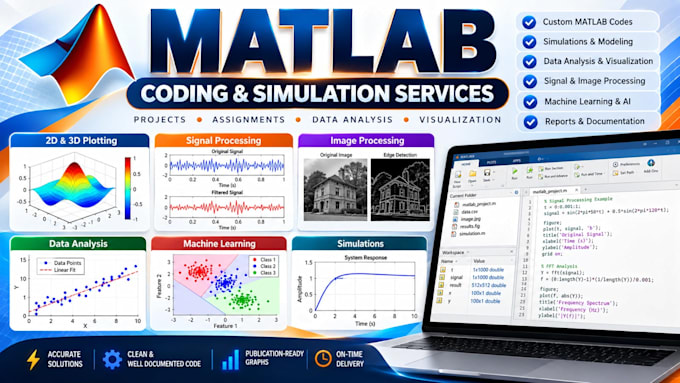 do matlab coding, simulation and data analysis