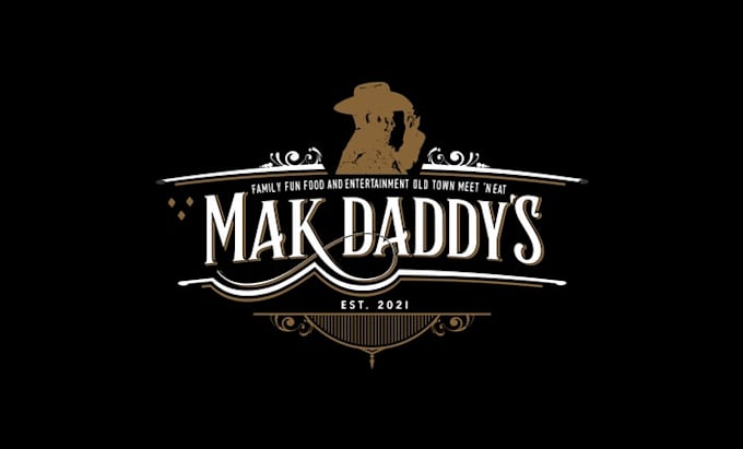 make an old western restaurant logo with entertainment town