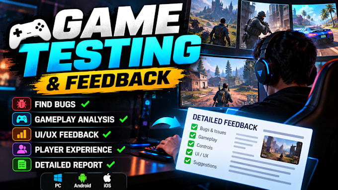 test your game and find bugs before your players do
