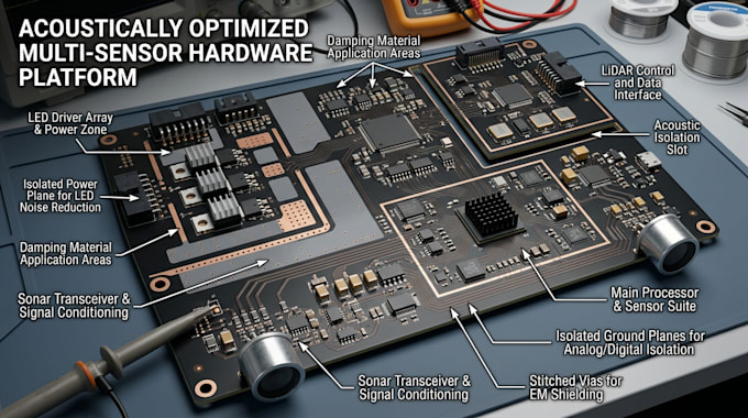 led billboard, lidar, sonar and sensor embedded pcb hardware design solutions