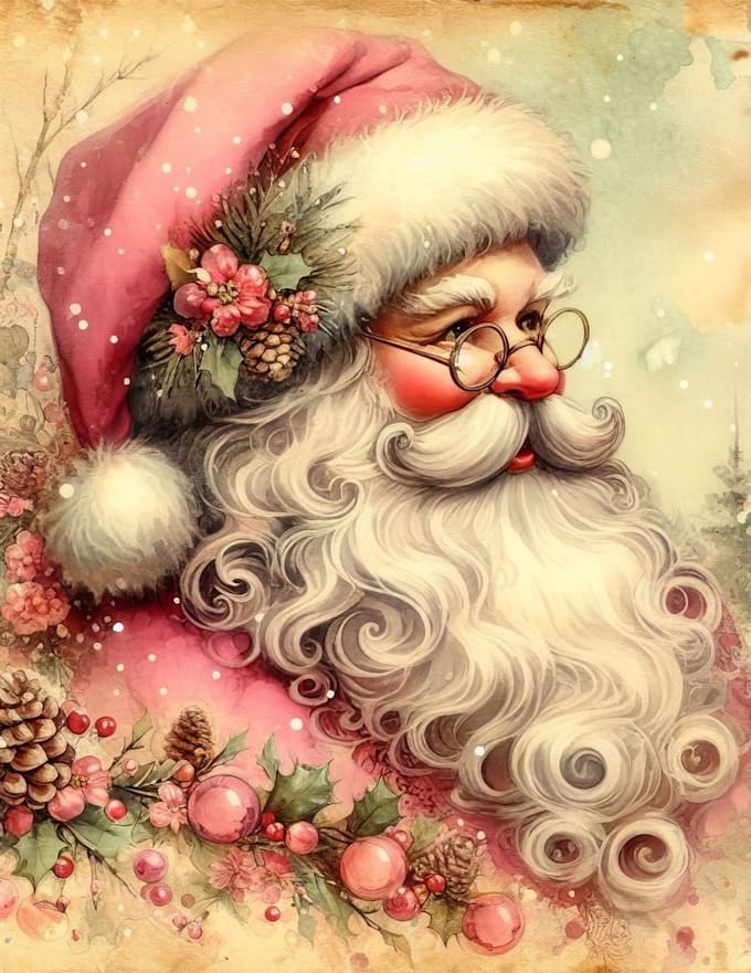 create a professional santa claus character illustration