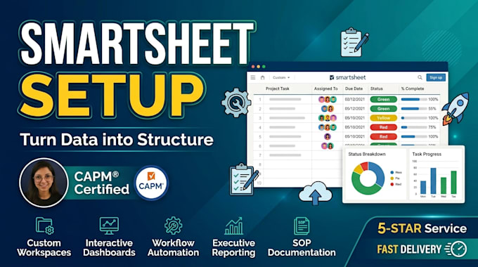 set up custom dashboards in smartsheet, airtable, or zoho projects