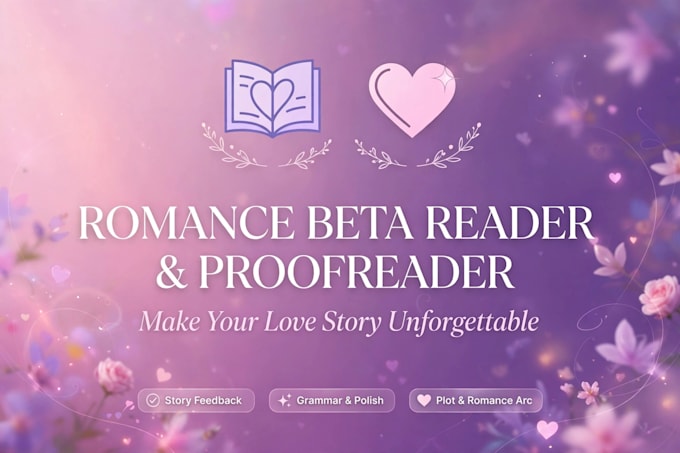 be your romance beta reader and proofread your novel
