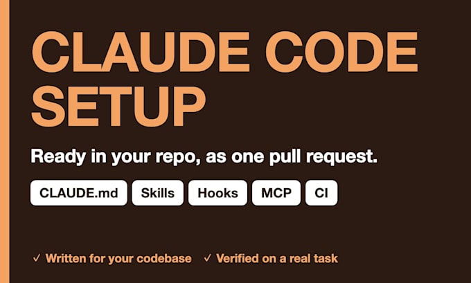 set up claude code in your repo with claude md, skills, hooks and mcp