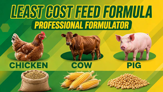 formulate least cost poultry dairy cattle pig feed formula