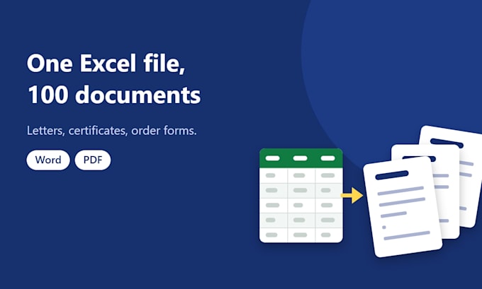 create word or PDF documents from excel with mail merge in bulk