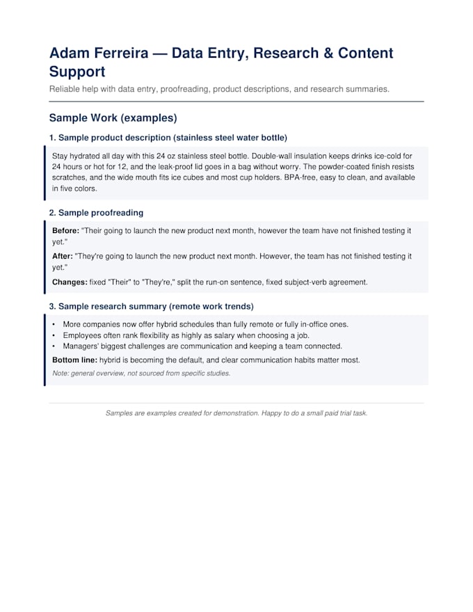 proofread and edit your text for grammar and clarity