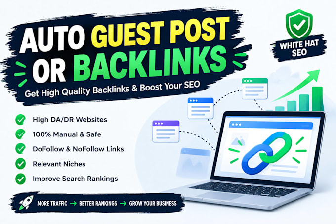 provide auto guest post link building service