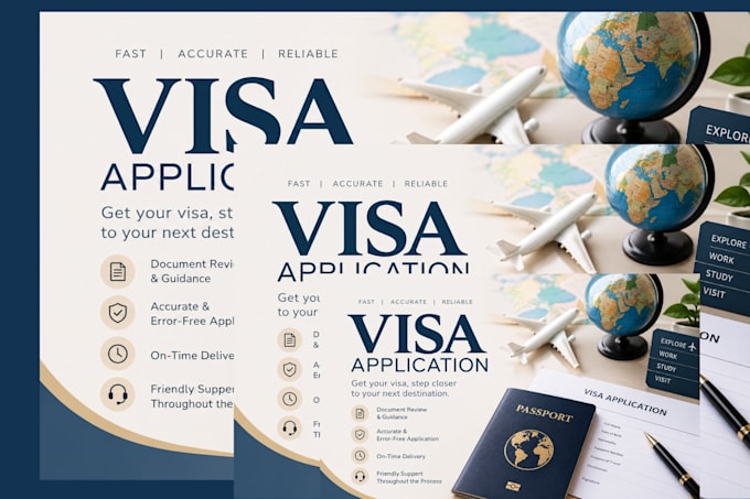 assist with visa application, document review and application forms