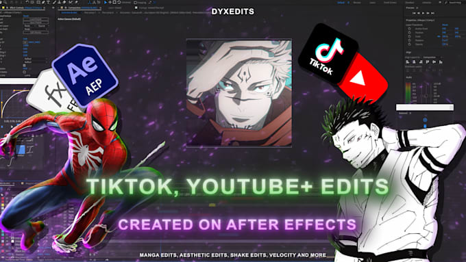 make you a tiktok or youtube style edit on after effects