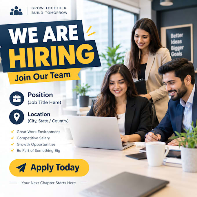 design professional hiring and recruitment posts