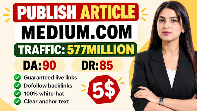 write and publish article on linkedin,com and medium,com premium guest post