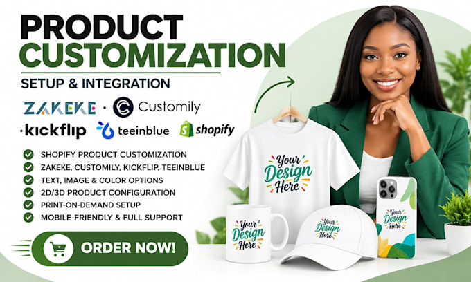 setup zakeke customily kickflip teeinblue product customizer on shopify