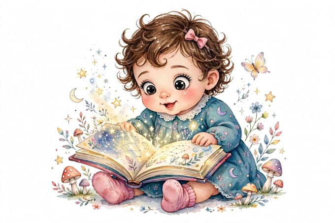 create cute ai children book illustrations for kids story book