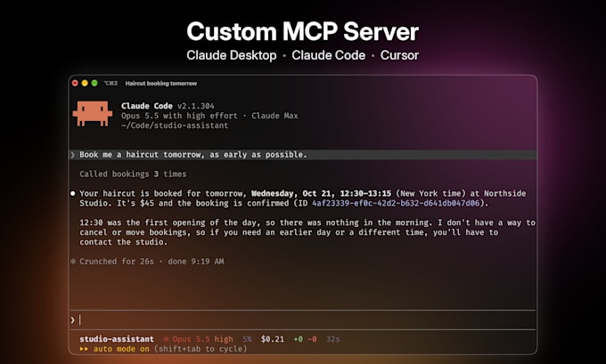 build a custom mcp server for claude and your API