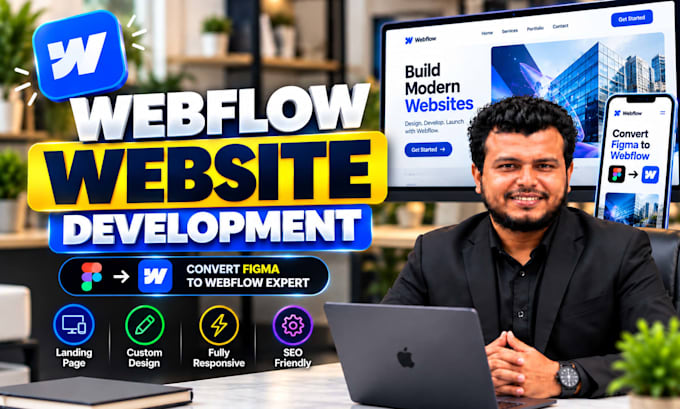 design or develop webflow website, webflow expert, figma to webflow