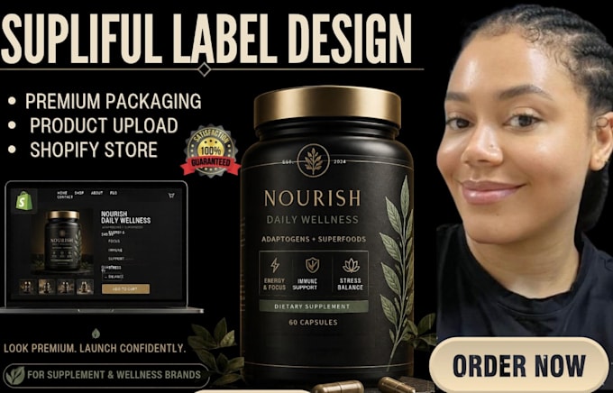 design supliful product label upload product build supliful shopify store