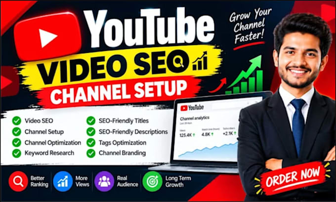 create professional youtube channel with complete SEO