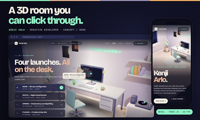 design a scroll stopping portfolio website that makes you stand out