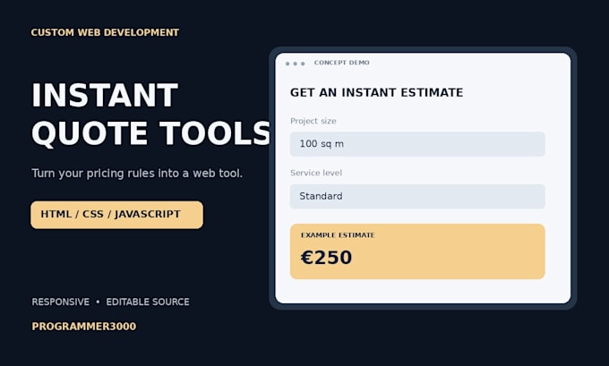 build an instant quote calculator for your service business