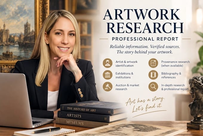 create a professional art research report