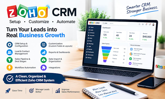 set up, customize and automate zoho CRM