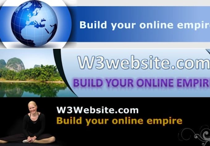 create a Website header graphics
