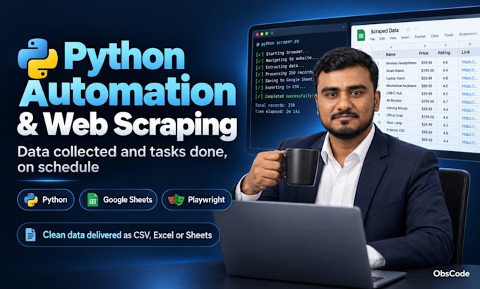 write python automation scripts and web scraping tools for your business