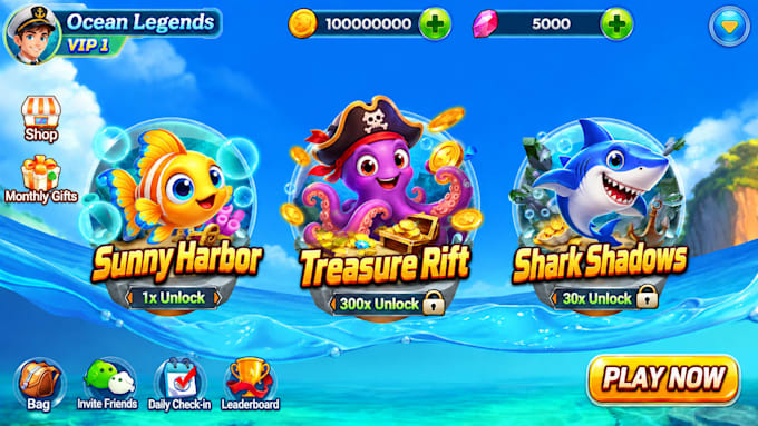 design professional unity game UI UX, hud, menus and game interface